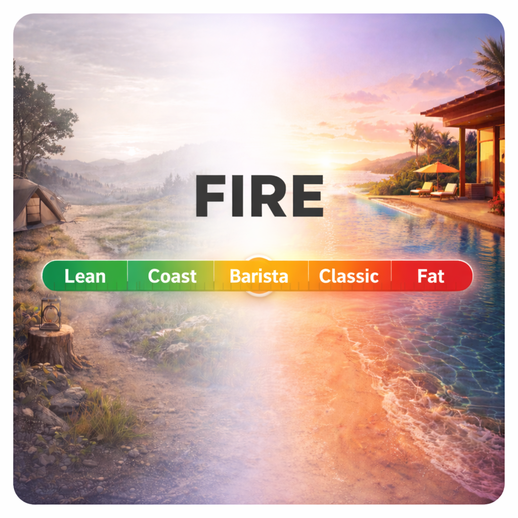 A FIRE életút típusai